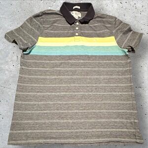 Original Penguin Mens XL Heritage Slim Fit Striped‎ Polo Shirt Cotton